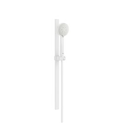 Ensemble de douche Stella 100/3 Ø 100 mm avec barre coulissante 700 mm et flexible 1,70 m 3 fonctions blanc mat