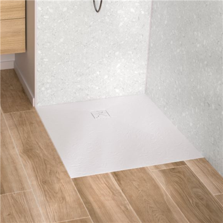 Receveur de douche Kinecity 80x80 cm aspect pierre Receveur de douche Kinecity 80x80 cm aspect pierre