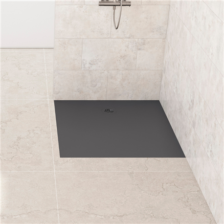 Receveur de douche Kinesurf Nova 80x80 cm gris anthracite Receveur de douche Kinesurf Nova 80x80 cm gris anthracite