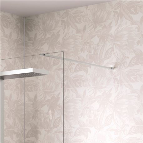 Barre de renfort droite pour paroi Solo Design ou Solo Design+ inox brossé