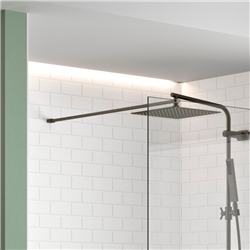 Barre de renfort droite pour paroi Solo Design ou Solo Design+ graphite brossé