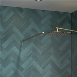 Barre de renfort droite pour paroi Solo Design ou Solo Design+ or brossé