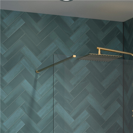 Barre de renfort droite pour paroi Solo Design ou Solo Design+ or brossé
