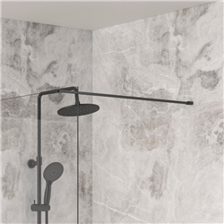 Barre de renfort droite pour paroi Solo Design ou Solo Design+ noir mat