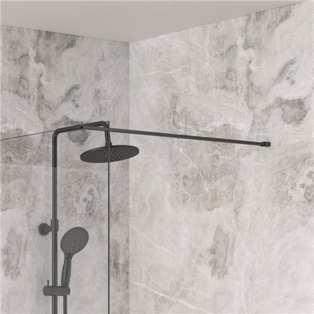 Barre de renfort droite pour paroi Solo Design ou Solo Design+ noir mat