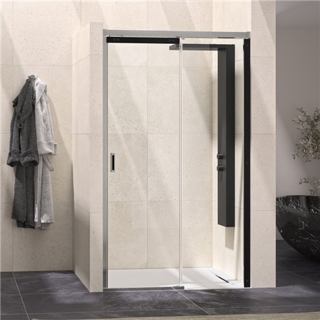 Porte de douche Flat C partie fixe à droite passage à gauche 1400 mm Porte de douche Flat C partie fixe à droite passage à gauche 1400 mm