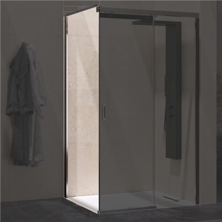 Paroi fixe Flat F profilé à gauche (pour porte avec partie fixe à droite) 800 mm Paroi fixe Flat F profilé à gauche (pour porte avec partie fixe à droite) 800 mm