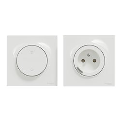 Kit commande sans fils et prise connectée zigbee 3.0 Wiser Odace S520559K