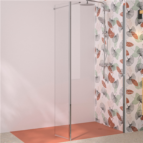 Volet pivotant de douche Solo 6+ transparent 35 cm pour paroi walk-in Solo 6+ chromé Volet pivotant de douche Solo 6+ transparent 35 cm pour paroi walk-in Solo 6+ chromé