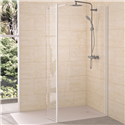 Volet pivotant de douche Solo 6+ transparent 35 cm pour paroi walk-in Solo 6+ Blanc
