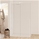 Paroi de douche Solo C coulissante transparente 120 cm H200 cm profilé blanc mat