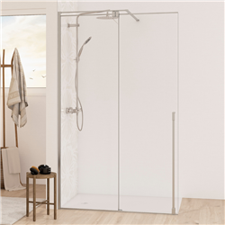 Paroi de douche Solo C coulissante transparente 160 cm H200 cm profilé chromé