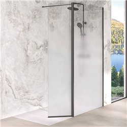 Volet pivotant 45 cm pour paroi Solo Design noir mat verre cosmos XL à droite