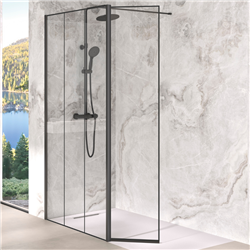 Volet pivotant 45 cm pour paroi Solo Design noir mat verre atelier