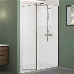 Volet pivotant 45 cm pour paroi Solo Design graphite brossé verre tissage