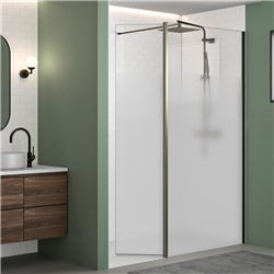 Volet pivotant 45 cm pour paroi Solo Design graphite brossé verre cosmos XL à droite