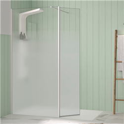 Volet pivotant 45 cm pour paroi Solo Design blanc grainé verre cosmos XL à gauche