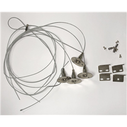 Kit suspensions dalle LED 4 filins de 1 m + fixations ARCHI 730322