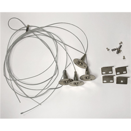 Kit suspensions dalle LED 4 filins de 1 m + fixations ARCHI 730322 Kit suspensions dalle LED 4 filins de 1 m + fixations ARCHI 730322