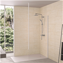 Paroi de douche Solo 6+ transparent 70 cm H.200 cm profilé profilé blanc grainé Mât fixation plafond