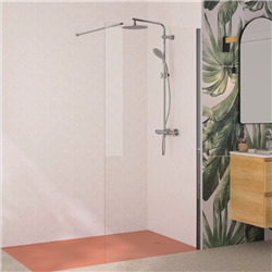 Paroi de douche Solo 6+ transparent 60 cm H.200 cm profilé chromé