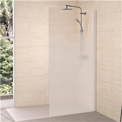 Paroi de douche Solo 6+ sérigraphie Cosmos XL 140 cm H.200 cm profilé profilé blanc grainé