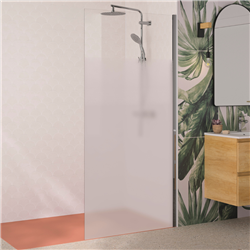 Paroi de douche Solo 6+ sérigraphie Cosmos XL 70 cm H.200 cm profilé chromé