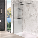 Paroi de douche Solo Design flûte 120 cm H200 cm profilé noir mat
