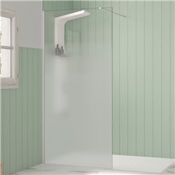 Paroi de douche Solo Design sérigraphiée cosmos XL 90 cm H200 cm Profilé blanc grainé