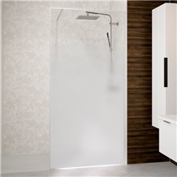 Paroi de douche Solo Design+ sérigraphie cosmos XL 90 cm H200 cm Profilé blanc grainé profilé à droite