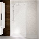 Paroi de douche Solo Design+ sérigraphié tissage 100 cm H200 cm Profilé blanc grainé