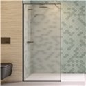 Paroi de douche Solo Design+ flûte 120 cm H200 cm Profilé graphite brossé Profilé mural à gauche