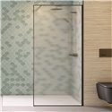 Paroi de douche Solo Design+ flûte 80 cm H200 cm Profilé graphite brossé Profilé mural à droite