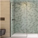 Paroi de douche Solo Design+ transparent 80 cm H200 cm Profilé graphite brossé