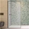Paroi de douche Solo Design+ sérigraphié tissage 120 cm H200 cm Profilé graphite brossé
