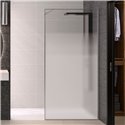 Paroi de douche Solo Design+ sérigraphie cosmos XL 80 cm H200 cm Profilé inox brossé profilé à droite