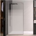 Paroi de douche Solo Design+ sérigraphie cosmos XL 140 cm H200 cm Profilé inox brossé profilé à gauche