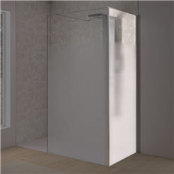 Renvoi d'angle Solo Design 70 cm inox brossé verre cosmos XL à droite
