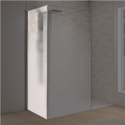 Renvoi d'angle Solo Design 70 cm inox brossé verre cosmos XL à gauche