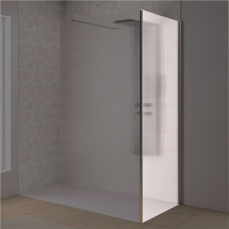 Renvoi d'angle Solo Design 70 cm inox brossé verre flûte Renvoi d'angle Solo Design 70 cm inox brossé verre flûte