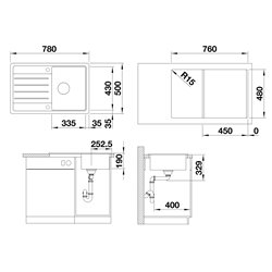 Evier Legra 45 S Blanc 522203