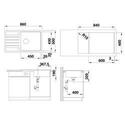 Evier Legra XL 6 S Blanc 523328