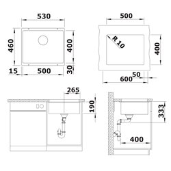 Evier Rotan 500-U Blanc 523076