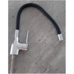 Mitigeur cuisine monotrou sur gorge avec flexible autoportant 2526T2