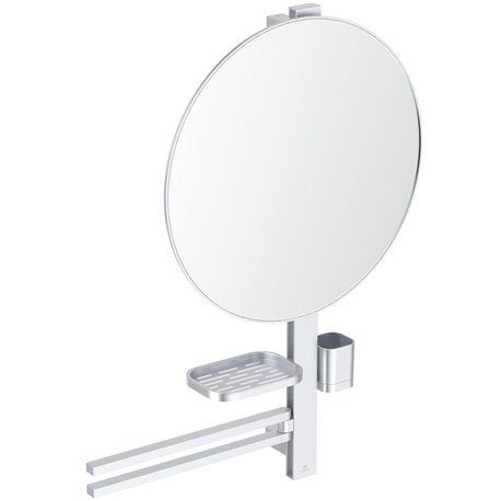Miroir Alu+ Beauty bar 50 Argent brossé ⌀ 508 mm BD587SI