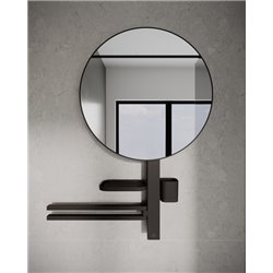 Miroir Alu+ Beauty bar 50 Noir mat ⌀ 508 mm BD587XG