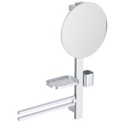 Miroir Alu+ Beauty bar 30 Argent brossé ⌀ 328 mm BD588SI