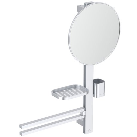 Miroir Alu+ Beauty bar 30 Argent brossé ⌀ 328 mm BD588SI