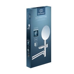 Miroir Alu+ Beauty bar 30 Argent brossé ⌀ 328 mm BD588SI