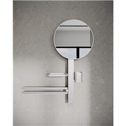 Miroir Alu+ Beauty bar 30 Argent brossé ⌀ 328 mm BD588SI